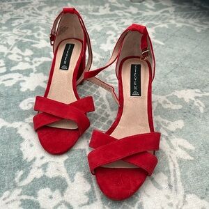 Steve Madden Red Sandal Heels